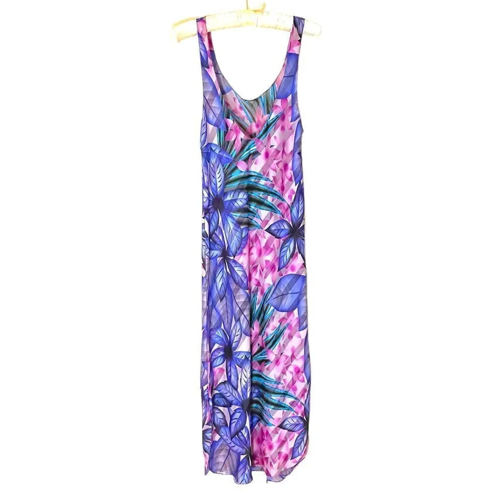 Jayre Tropical Print Nightgown Slip - Picture 5 of 8